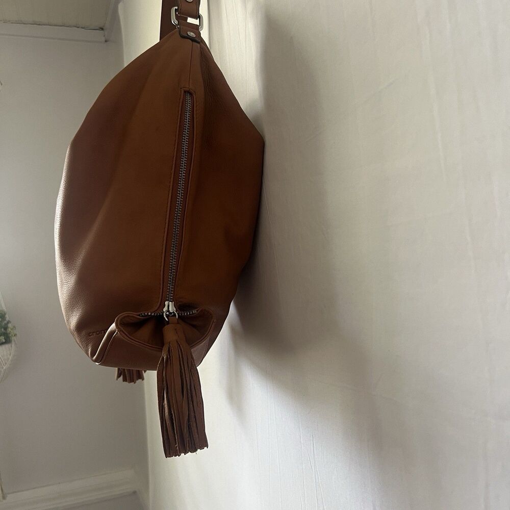 Italian Leather Brown Purse Boho Western Tassel Festival Hippie Rustic Artisan - Picture 4 of 12